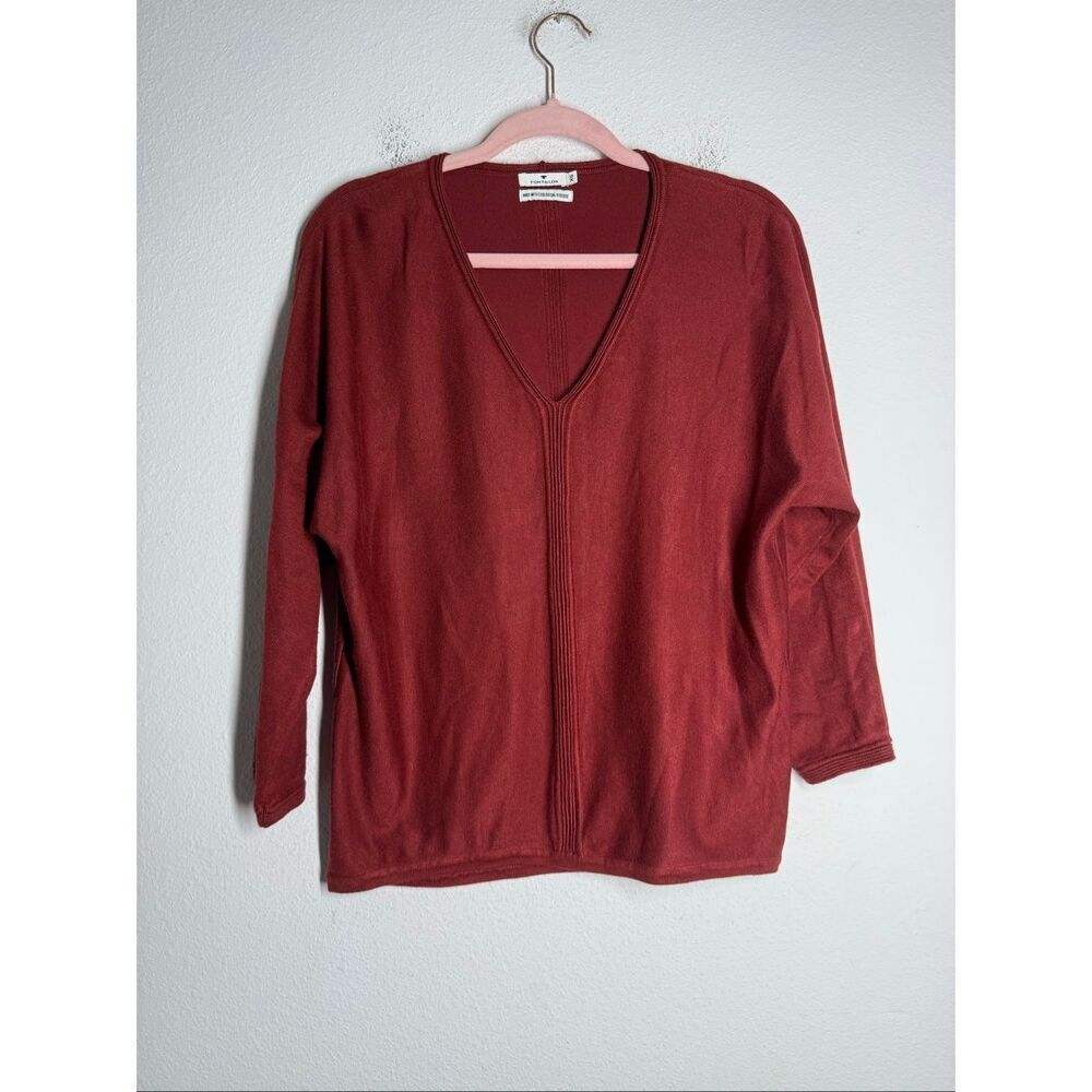 TOM TAILOR Women V-Neck Pullover - Jumper Sweater Size XS Ecological Viscose